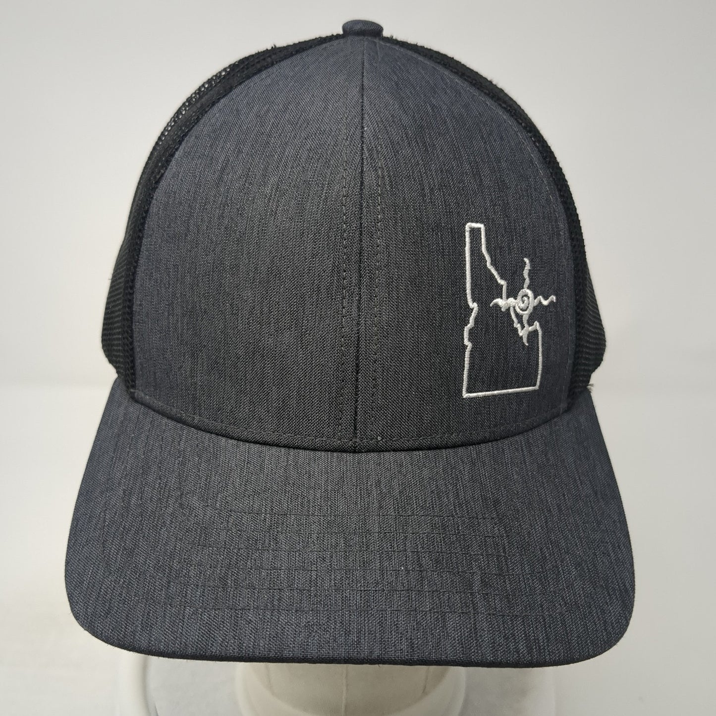 Idaho Snapback Trucker Hat Gray One Size Adjustable Mesh Back Outdoor Cap