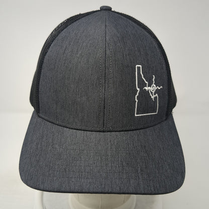 Idaho Snapback Trucker Hat Gray One Size Adjustable Mesh Back Outdoor Cap