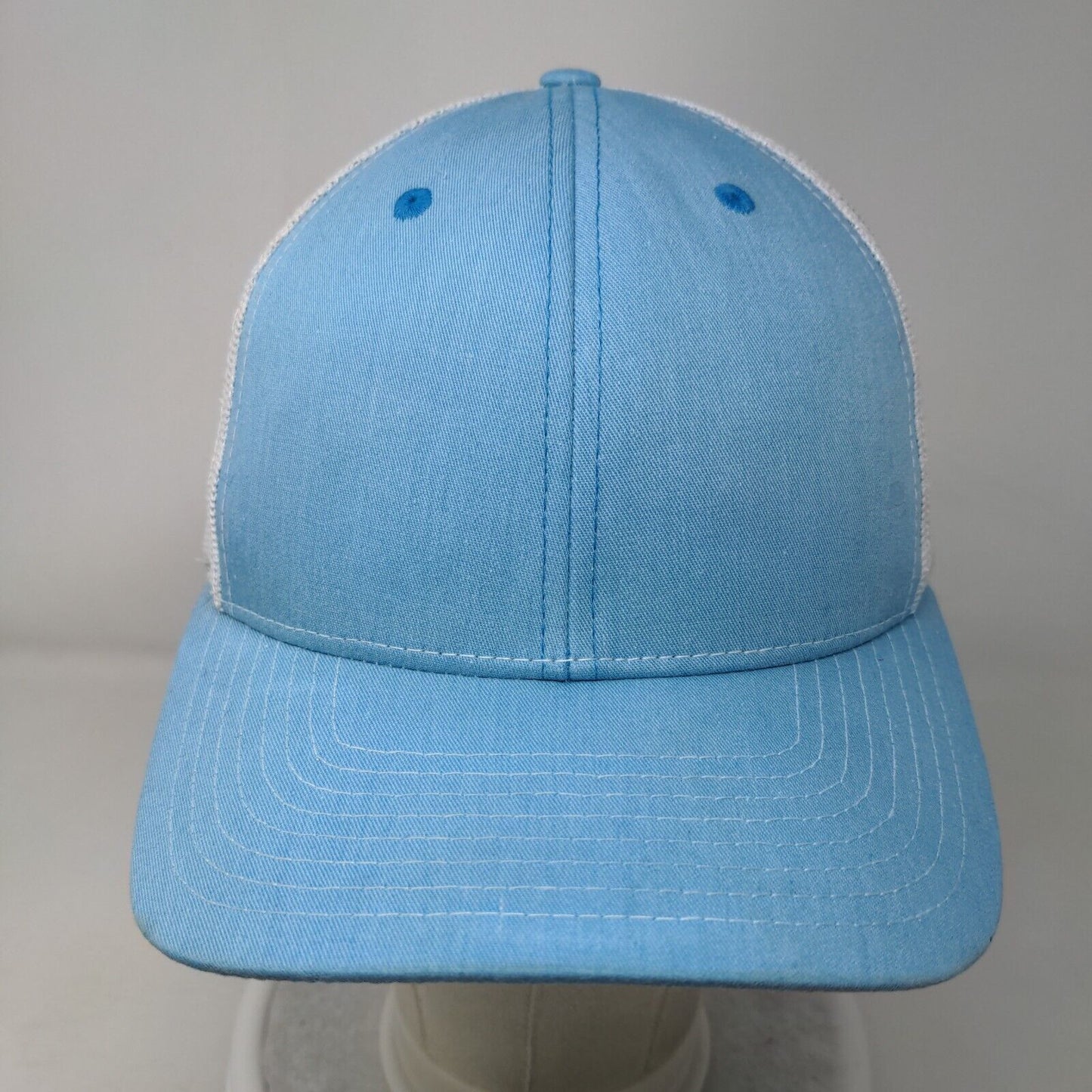 Richardson Snapback Mesh Back Trucker Hat Blue One Size Colorblock
