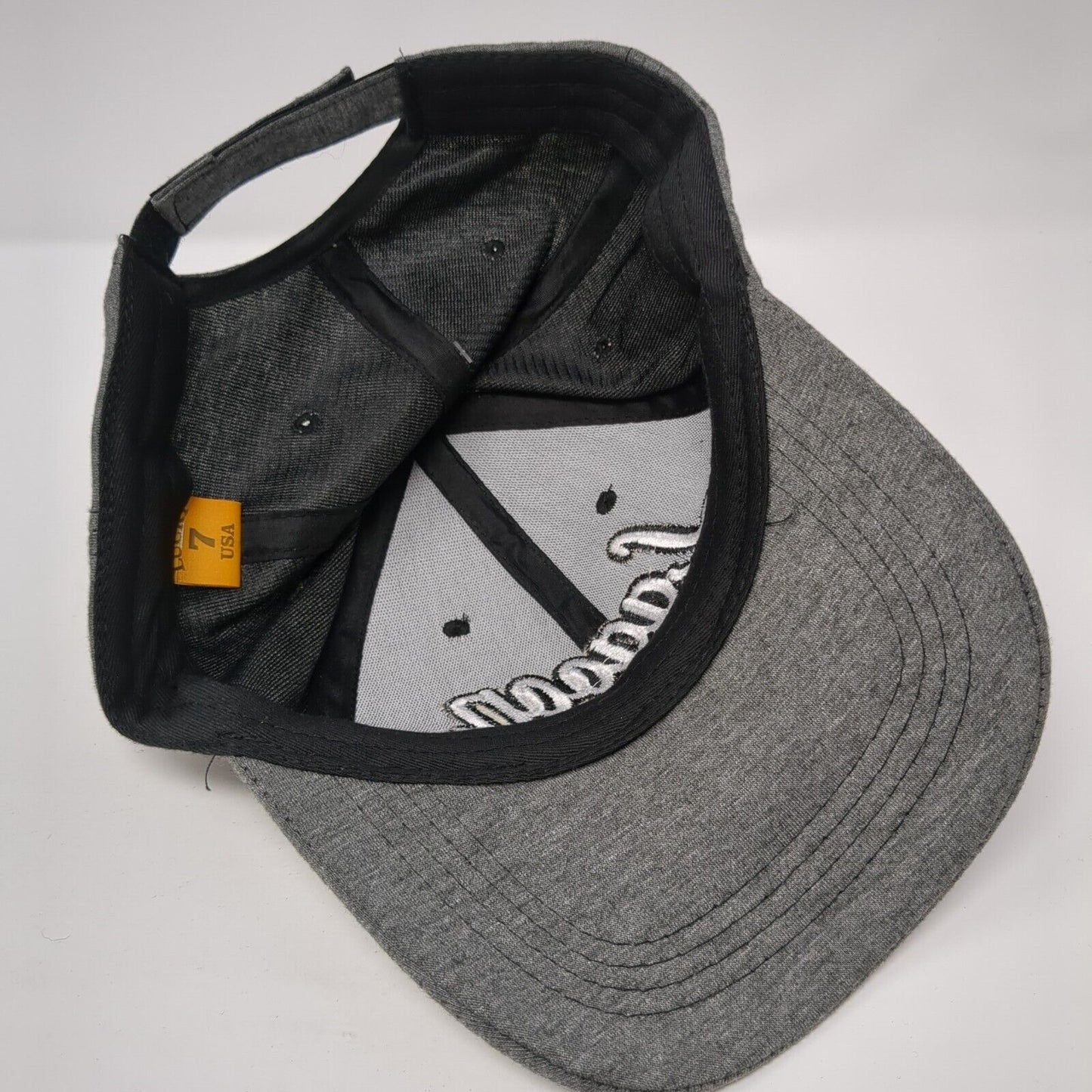 Lagoon Strapback Hat Gray One Size Adjustable Embroidered Lucky 7 USA