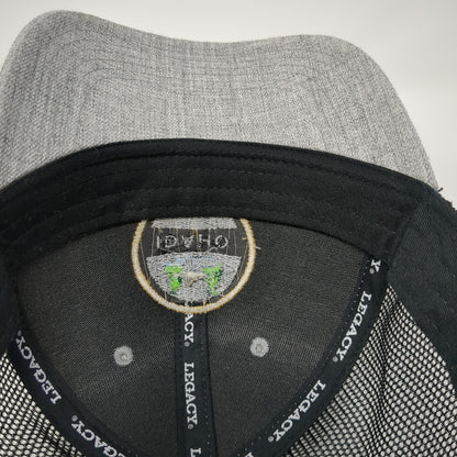 Idaho 1890 Patch Snapback Trucker Hat Gray One Size Mesh Back Legacy