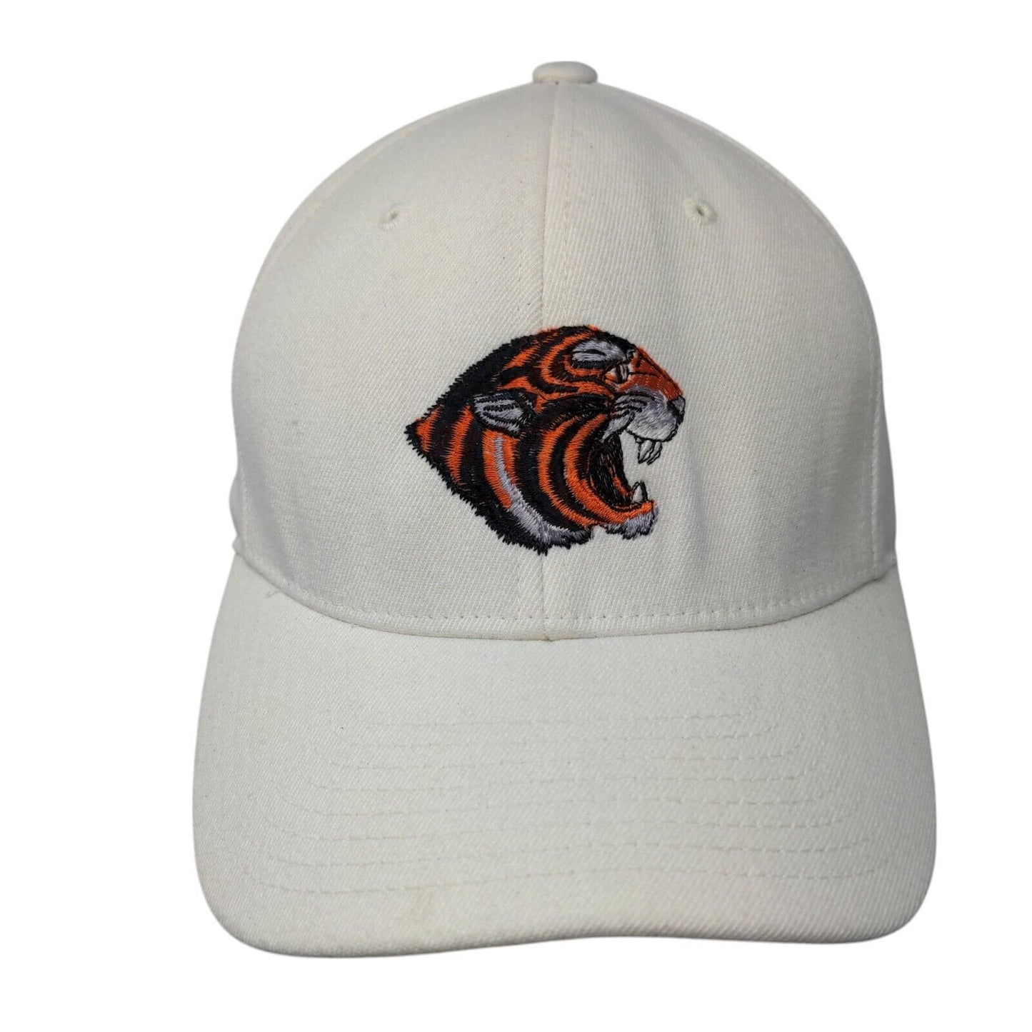 Tiger MH Football Fitted Hat Cream M/L Solid Embroidered Richardson