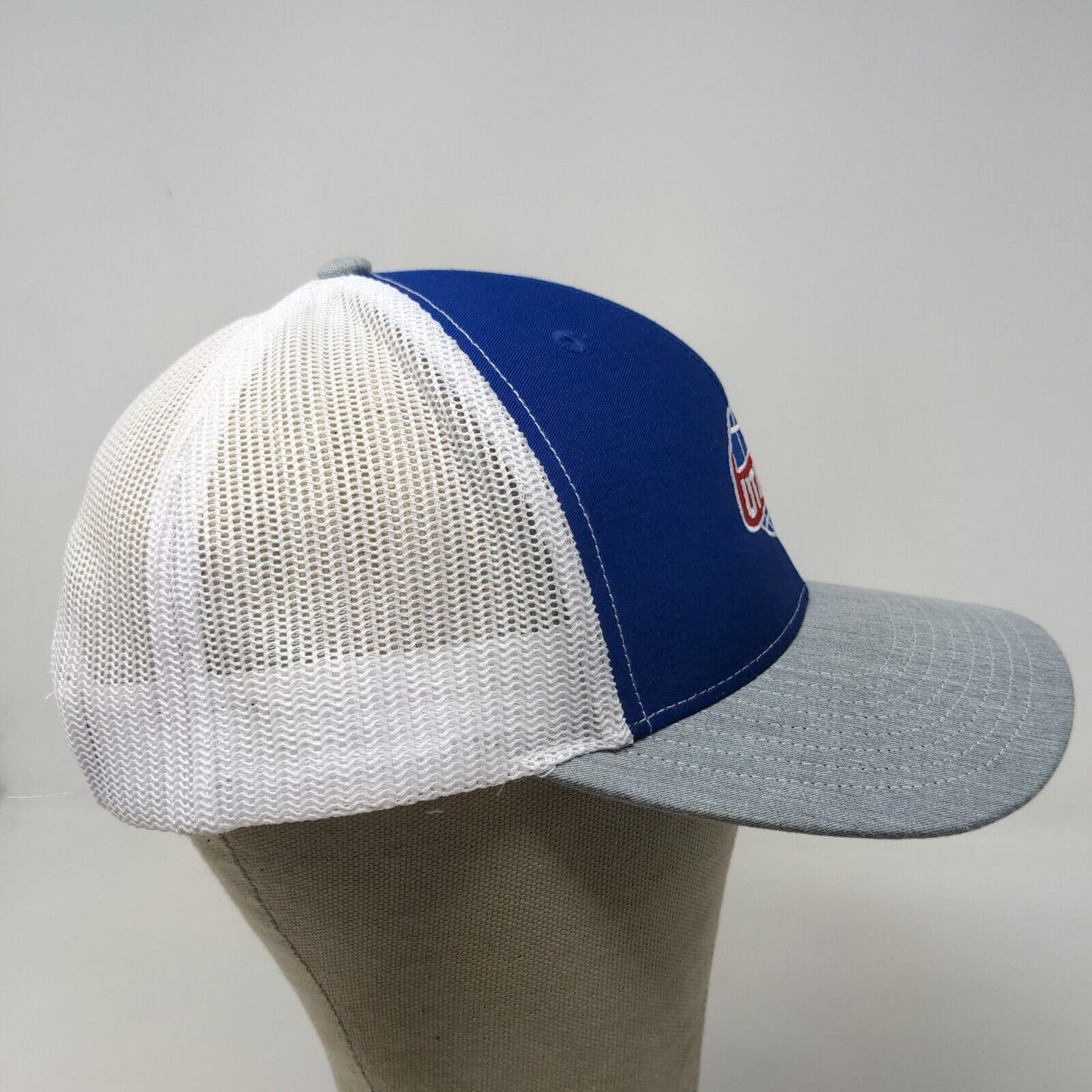 Richardson Men's Snapback Mesh Back Hat Blue Gray Embroidered Utility Logo