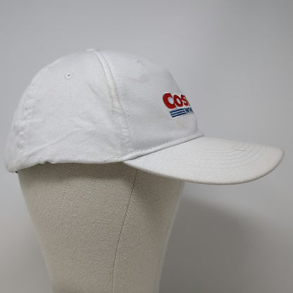 Costco Wholesale Logo Baseball Cap White One Size Slideback Embroidered Hat