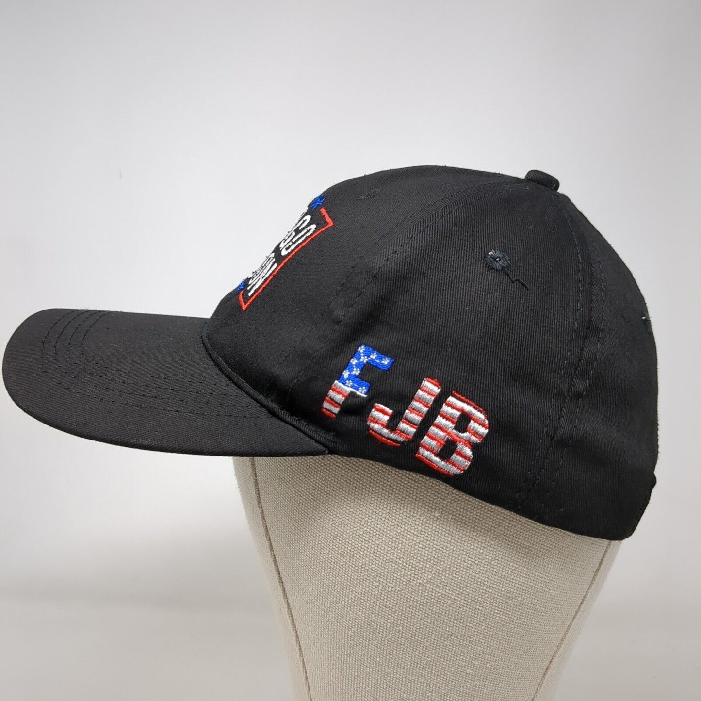 Let's Go Brandon Slideback Hat Black One Size Adjustable Embroidered Patriotic