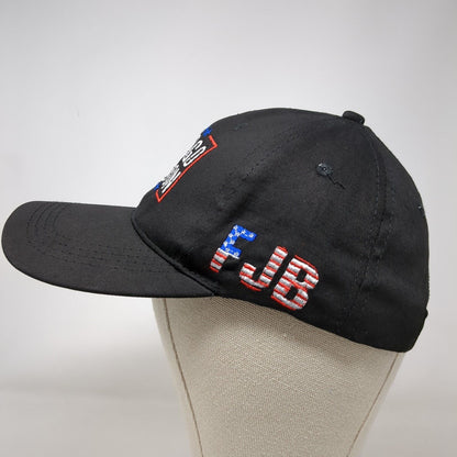 Let's Go Brandon Slideback Hat Black One Size Adjustable Embroidered Patriotic