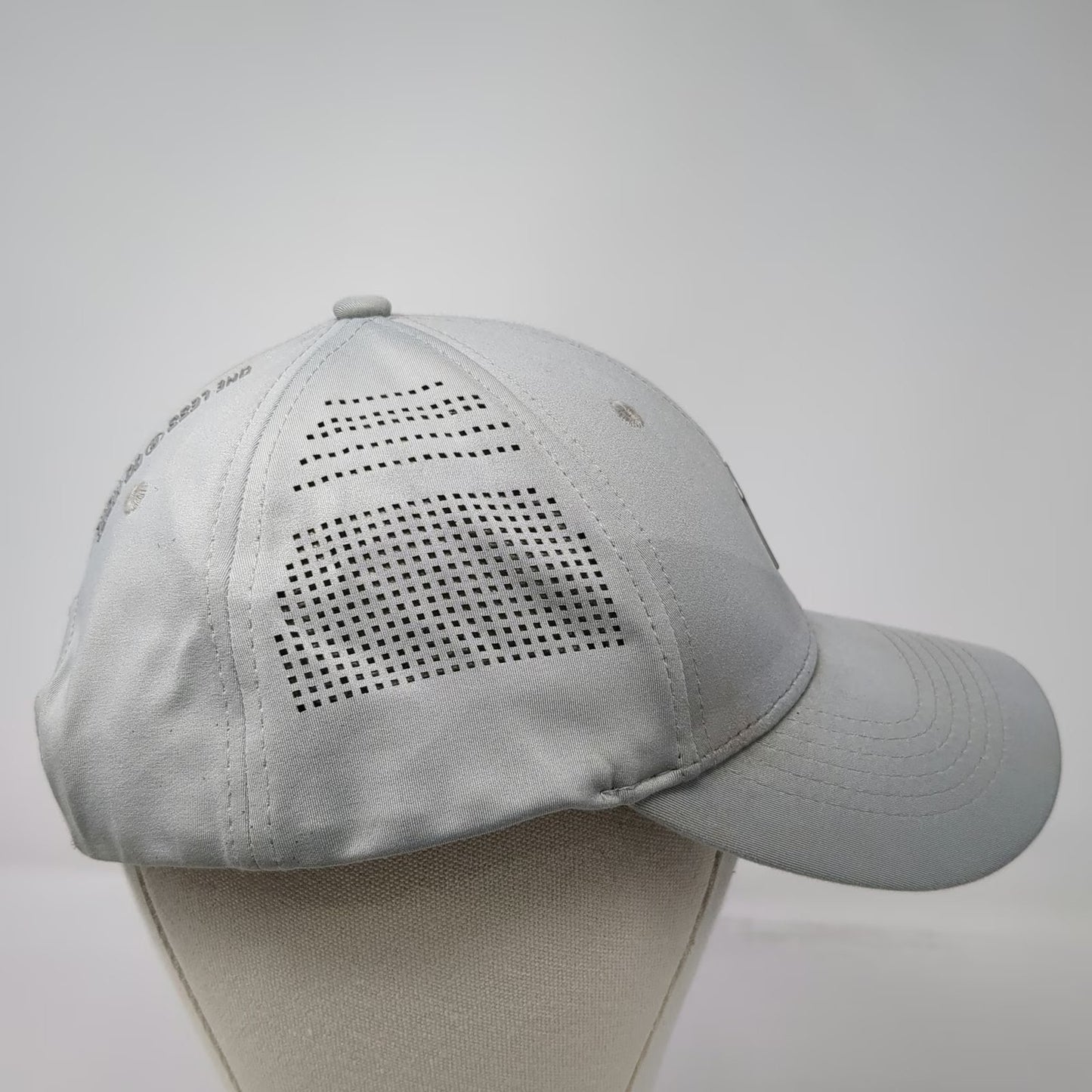 1LL Snapback Hat Gray M Perforated Sides Drytech One Less Do More Performance