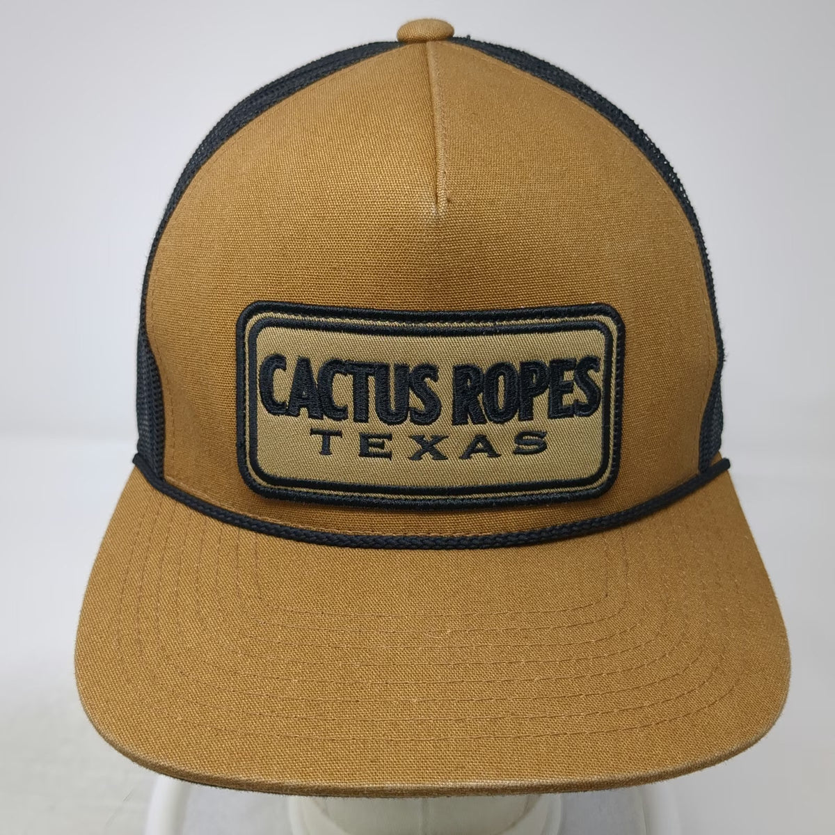 Hooey Trucker Hat Brown Black One Size Cactus Ropes Texas Patch Rope Snapback