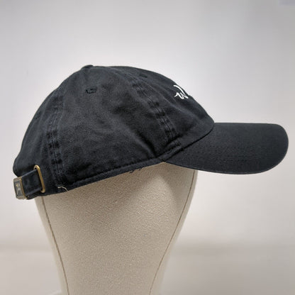 Whitetail Slideback Hat Black OSFA Adjustable Embroidered 6 Panel Ahead Vintage