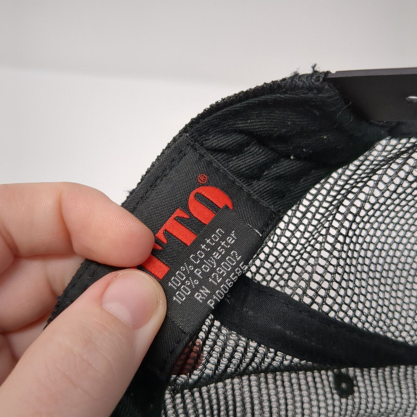 T. Patterson Snapback Trucker Hat Black One Size Adjustable Mesh Back Otto