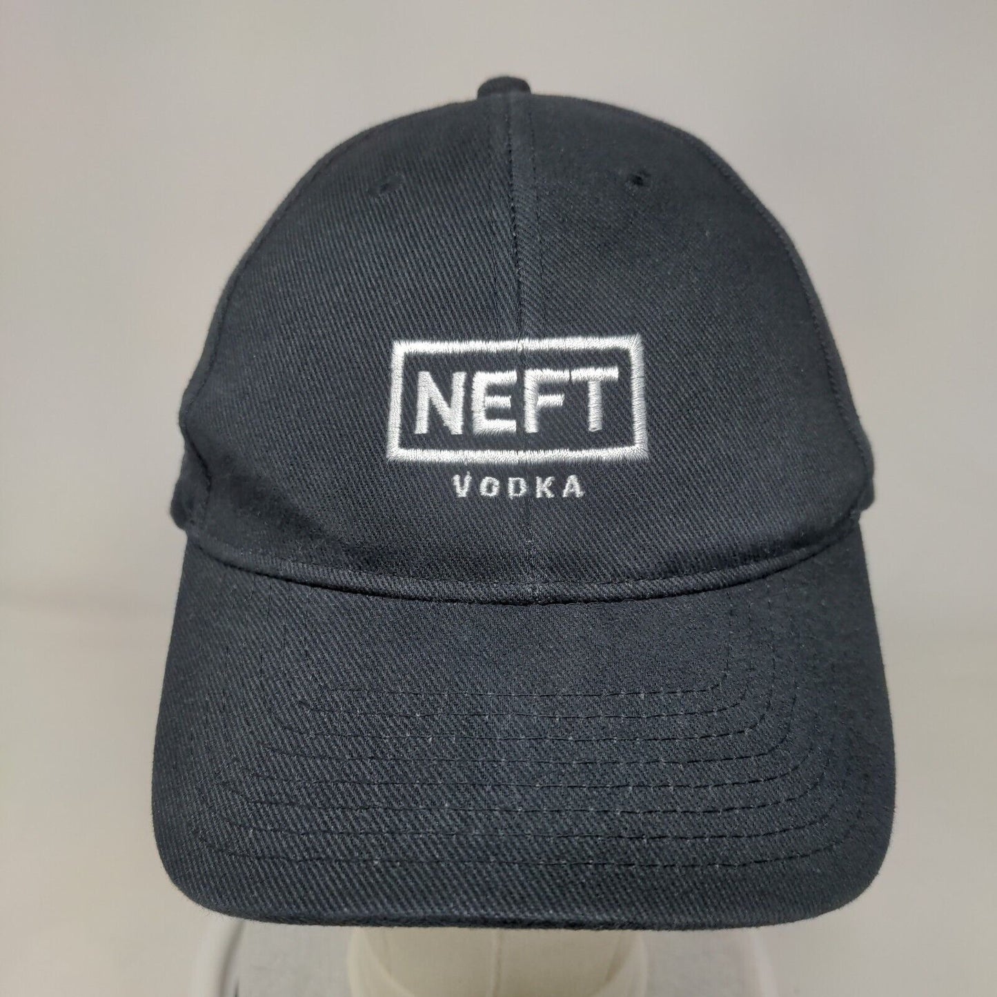 NEFT Vodka Slideback Hat Black One Size Adjustable Embroidered