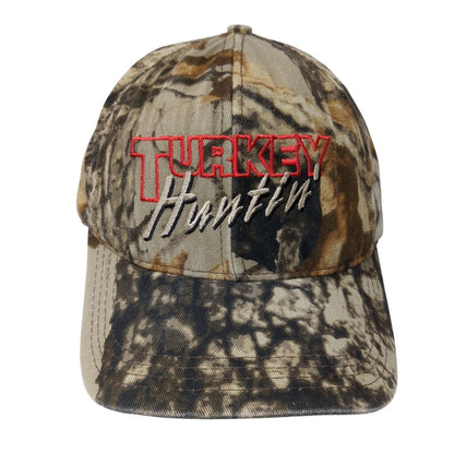 Turkey Huntin Snapback Hat Camouflage One Size Adjustable Embroidered 6 Panel