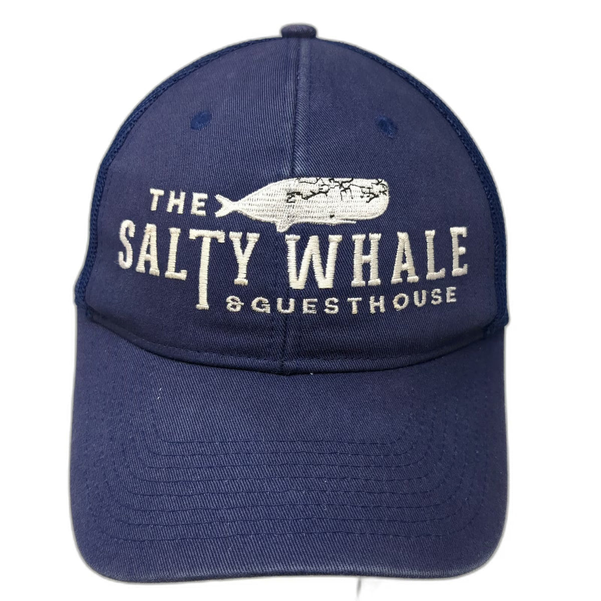 Port Authority Blue One Size Trucker Hat Salty Whale Guesthouse Mesh Snapback