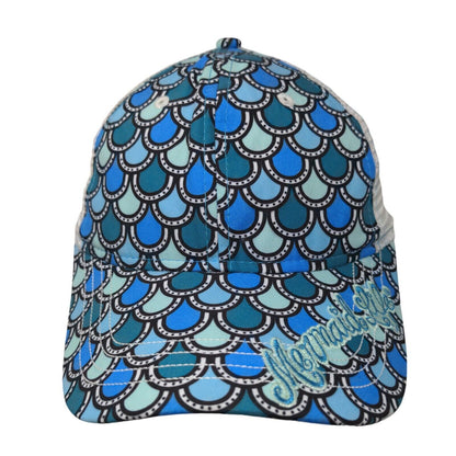 Mermaid Life Strapback Trucker Hat Multicolor OSFA Embroidered Mesh Back