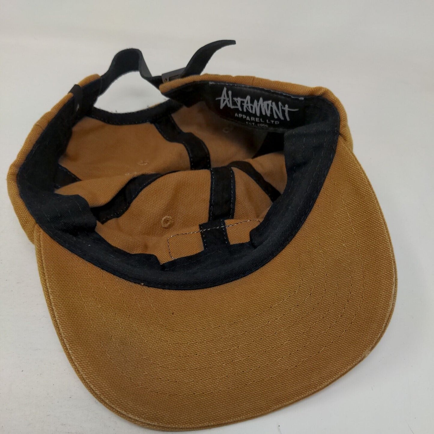 Altamont Slideback Hat Brown One Size Adjustable Patch Logo Vented Holed