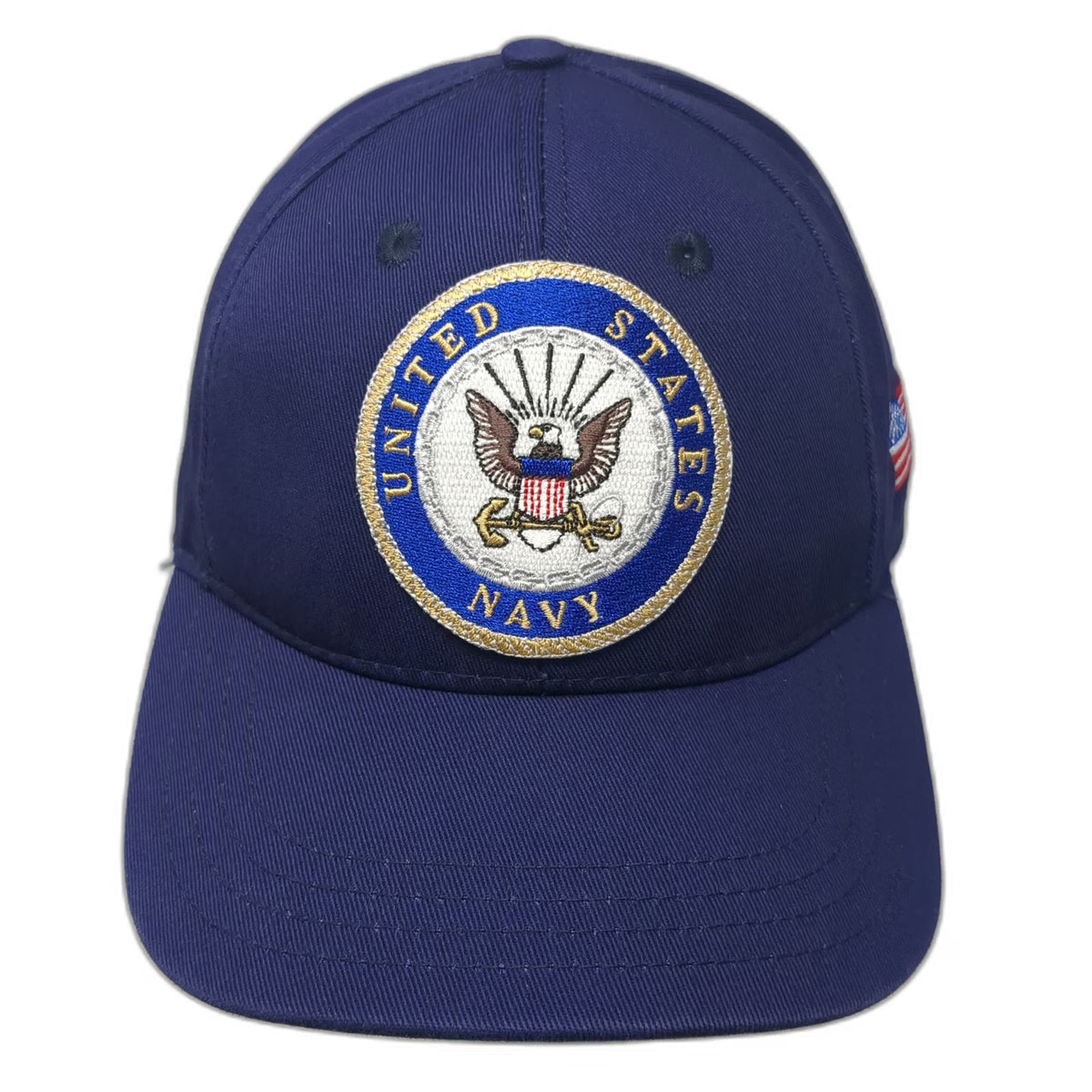 K & S Unique LLC Baseball Cap Blue One Size US Navy Military Flag USA Made Hat