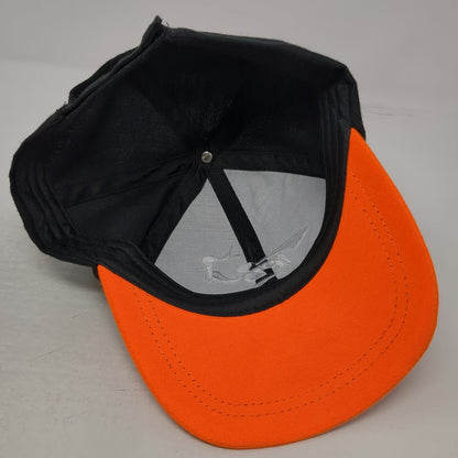 Black Orange IPD Torch Logo Baseball Cap One Size Strapback Hat Embroidered