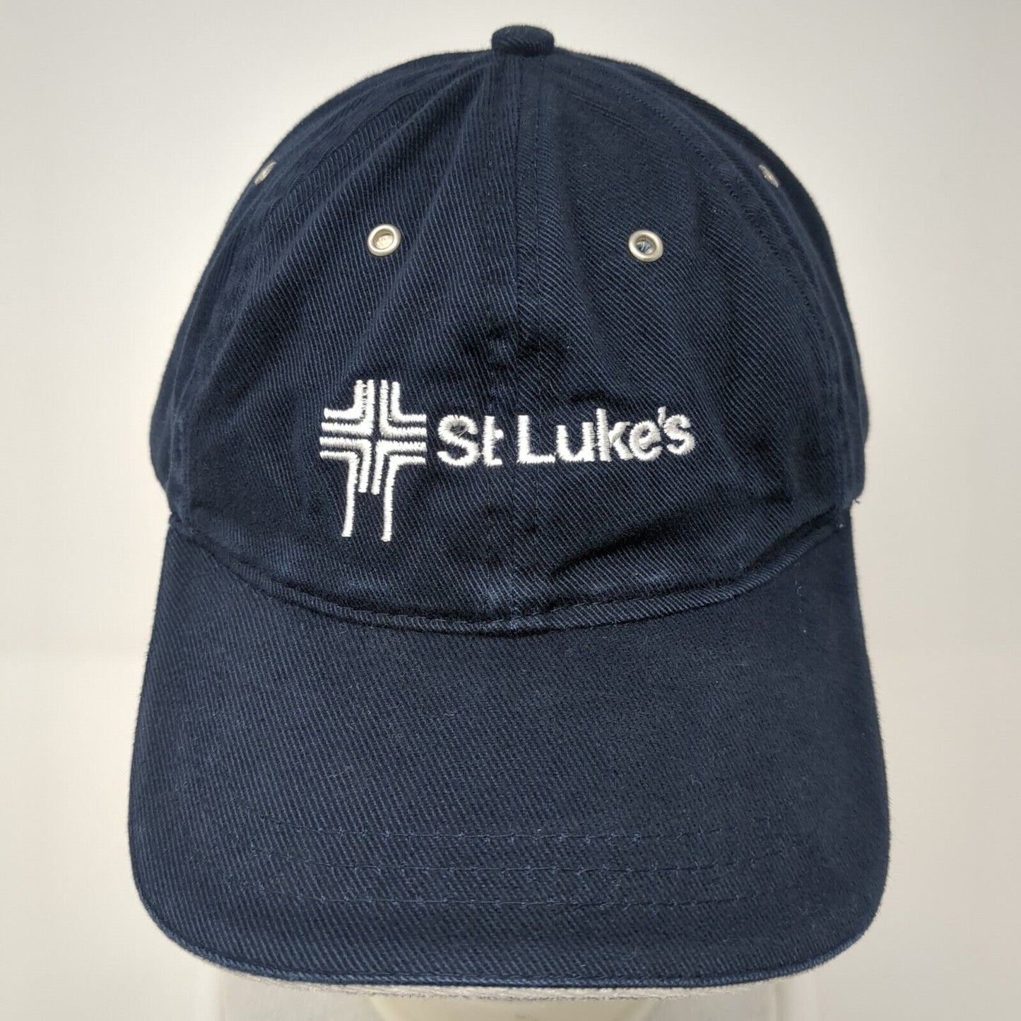 St. Lukes Slideback Hat Blue One Size Adjustable Embroidered 6 Panel Fahrenheit