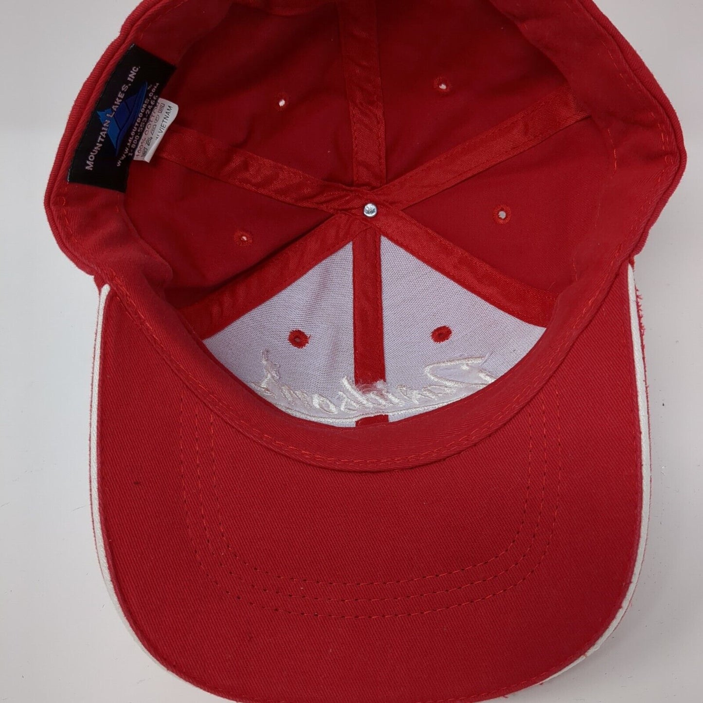 Davidson's Established in 1932 Strapback Hat Red OS Adjustable Mountain Lakes