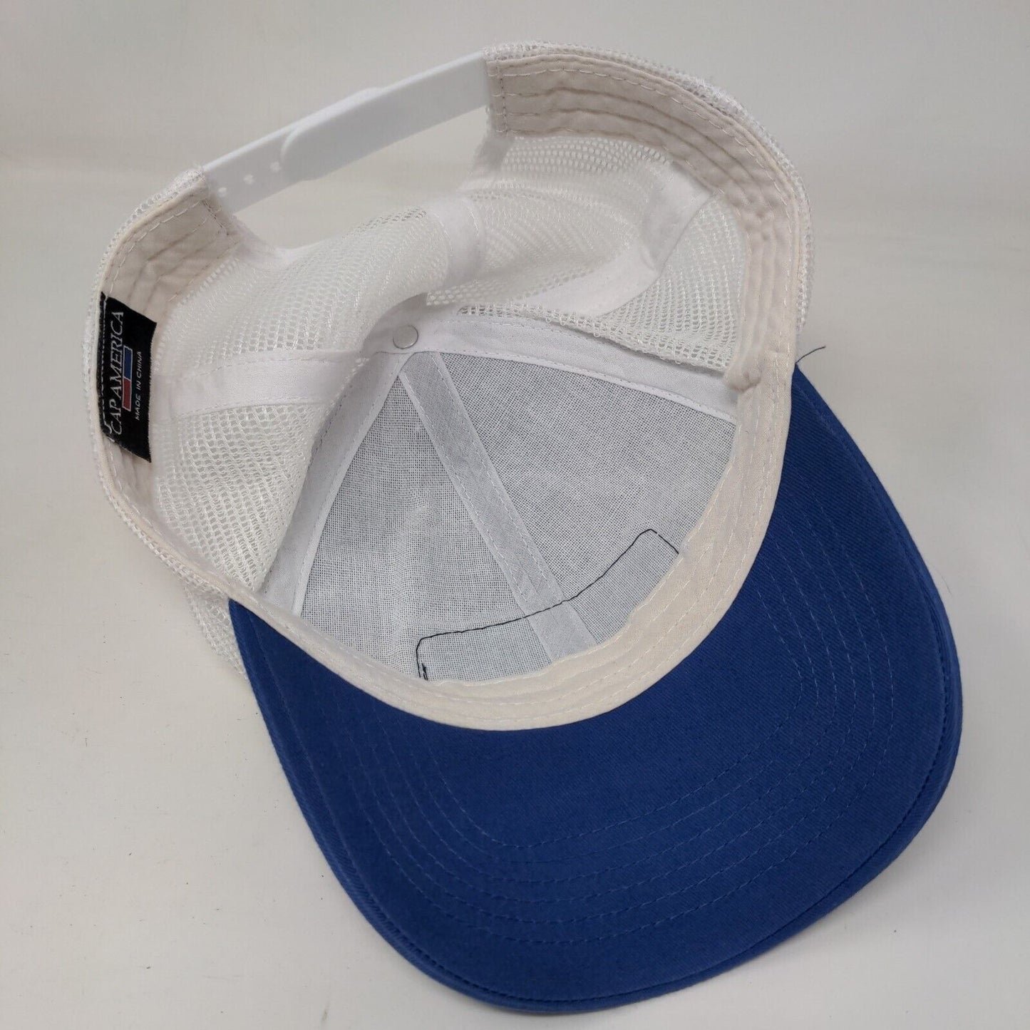 PINTU Snapback Trucker Hat Blue One Size Adjustable Mesh Back Cap America