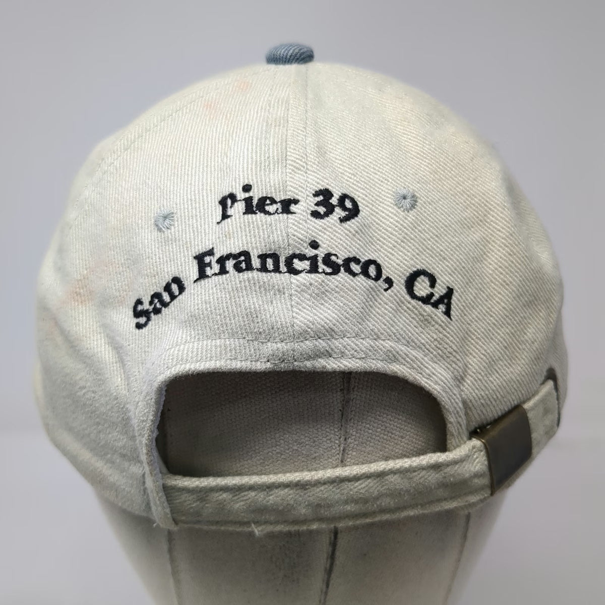 Bubba Gump Shrimp Co. Baseball Cap Hat Beige Blue One Size Denim San Francisco