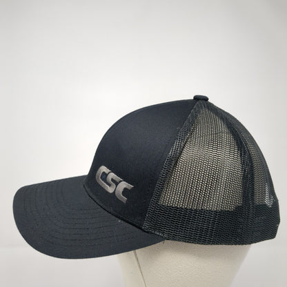 CSC Snapback Mesh Back Trucker Hat Black One Size Pacific Headwear