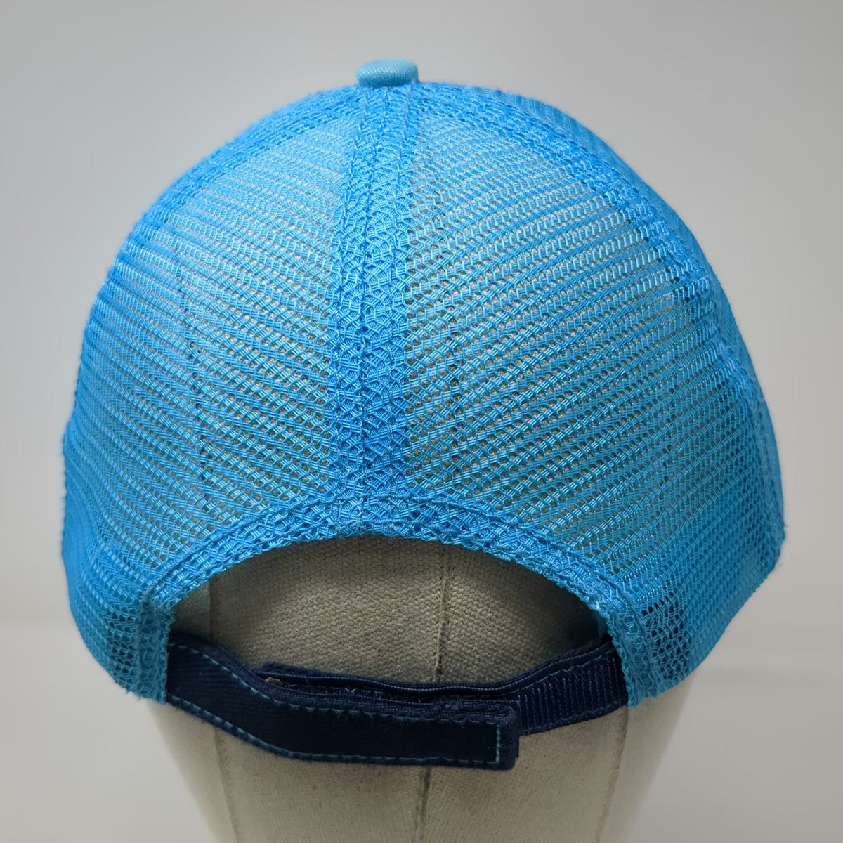 Baseball Cap Blue One Size Mesh Back Serape Bucking Bronco Western Strapback Hat