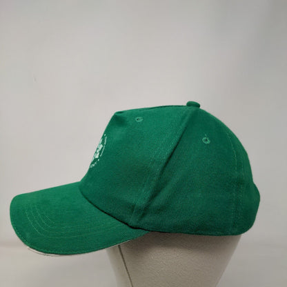 King's Academy Strapback Hat Green 58cm Solid Adjustable Vent Holes