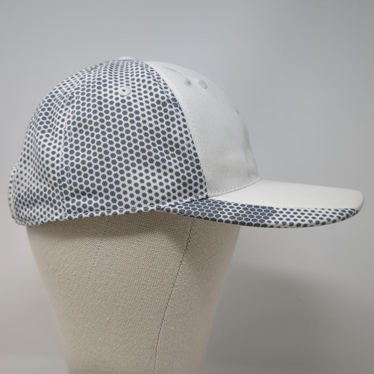 Sport-Tek Baseball Cap White Gray One Size Adam Roe Painting Hat Honeycomb