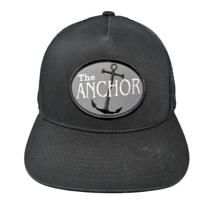 The Anchor Snapback Hat Black OS Adjustable Mesh Back The Classics Yupoong