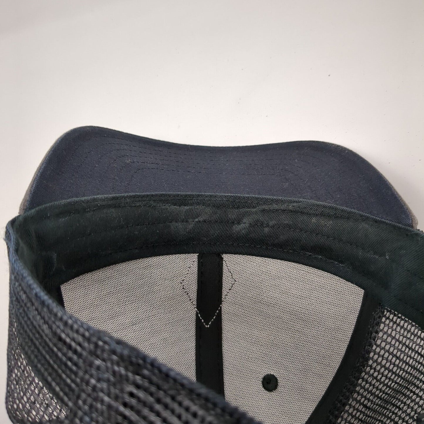 Diamond C Snapback Trucker Hat Gray One Size Adjustable Mesh Back Cotton