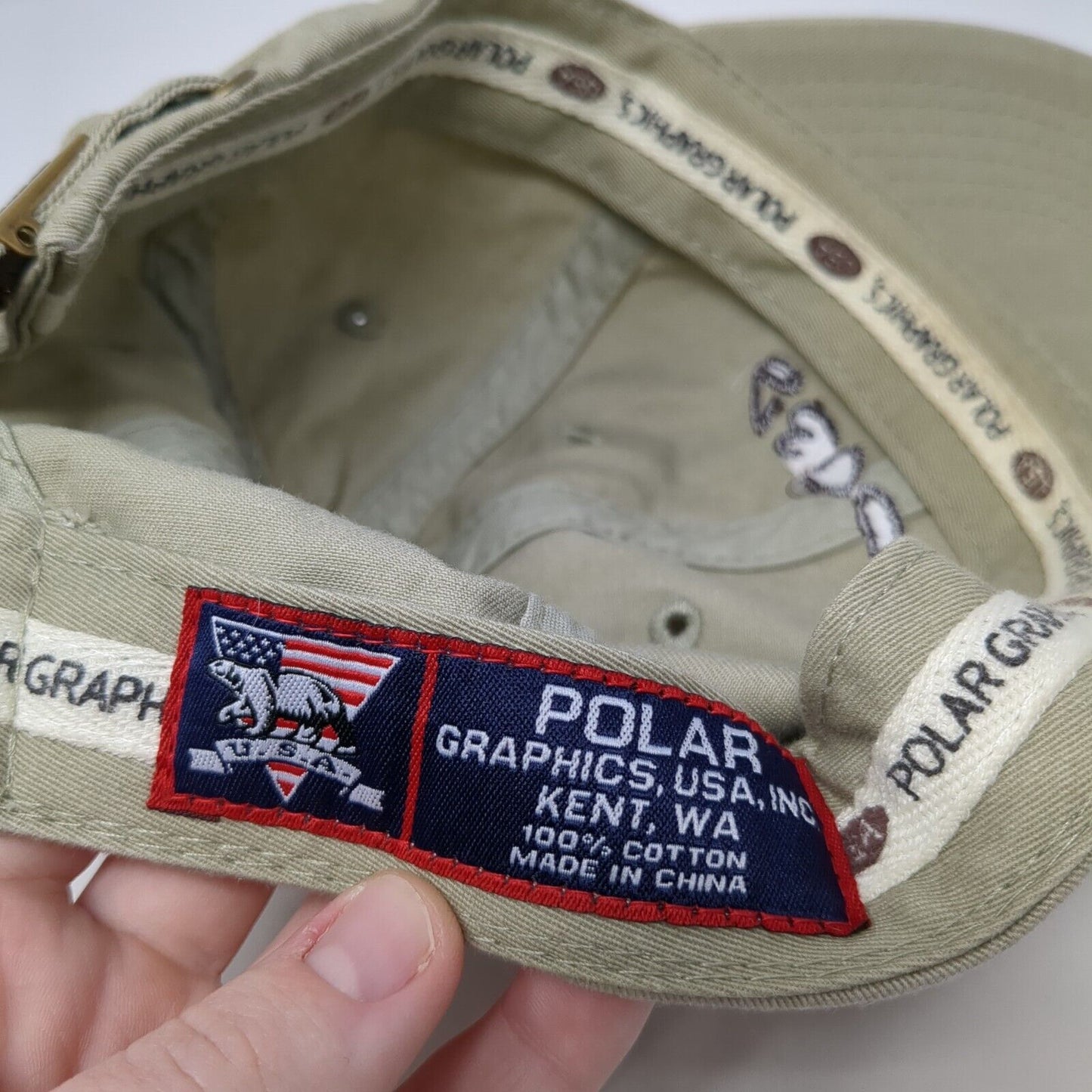 Sedona Slideback Hat Tan One Size Adjustable Embroidered 6 Panel Polar USA