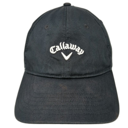 Callaway Baseball Cap Black One Size Strapback Cotton Golf Logo Embroidered Hat