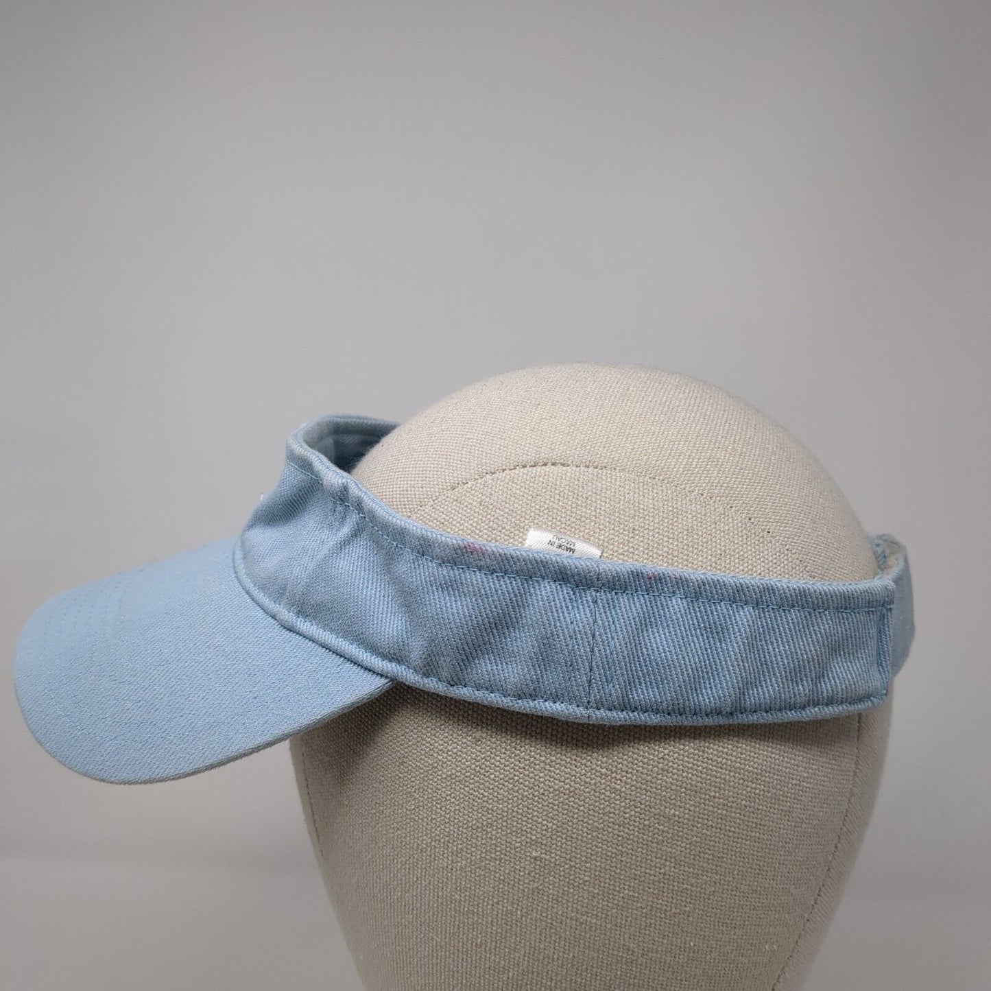 Adidas Trefoil Strapback Sun Visor Hat Blue One Size Solid Adjustable