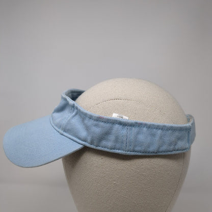 Adidas Trefoil Strapback Sun Visor Hat Blue One Size Solid Adjustable