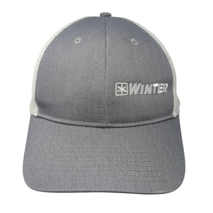 Winter Snapback Mesh Back Trucker Hat Gray One Size Port Authority