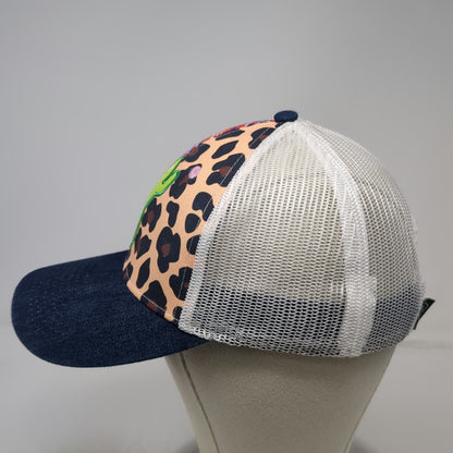 Ariat Trucker Hat Blue One Size Cactus Leopard Serape Mesh Back Snapback