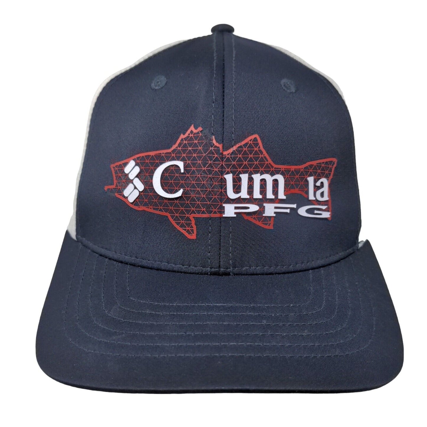 Columbia PFG Stapback Hat Blue One Size Adjustable Vented Holes 110 6 Panel