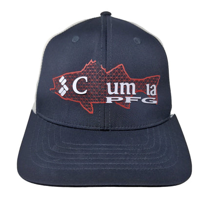 Columbia PFG Stapback Hat Blue One Size Adjustable Vented Holes 110 6 Panel
