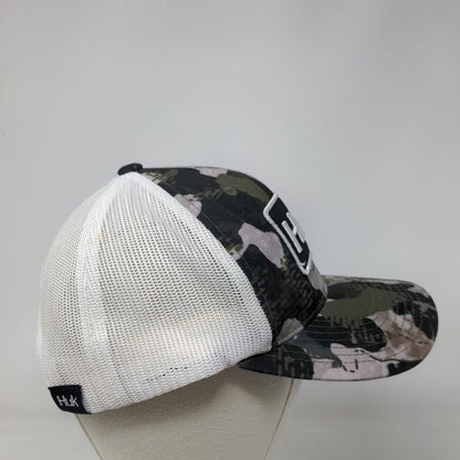 Huk Fishing Snapback Mesh Back Trucker Hat Camouflage OSFM Yupoong