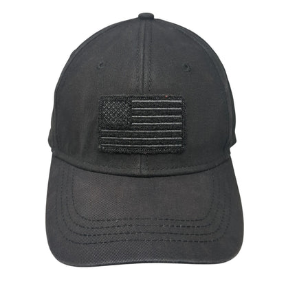 American Flag Snapback Hat Black One Size Adjustable Solid H3 Headwear