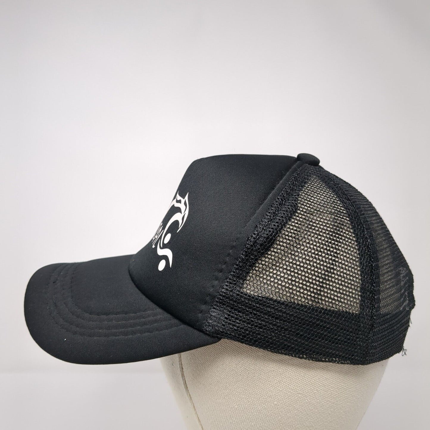 Dominical Snapback Mesh Back Trucker Hat Black OSFA Solid Adjustable