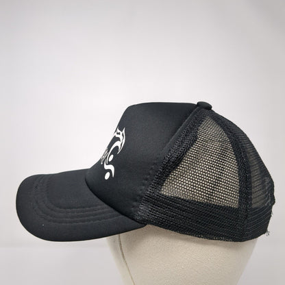 Dominical Snapback Mesh Back Trucker Hat Black OSFA Solid Adjustable