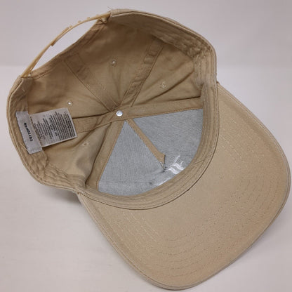 LA Los Angeles Snapback Hat Tan One Size Adjustable Embroidered Cotton:On