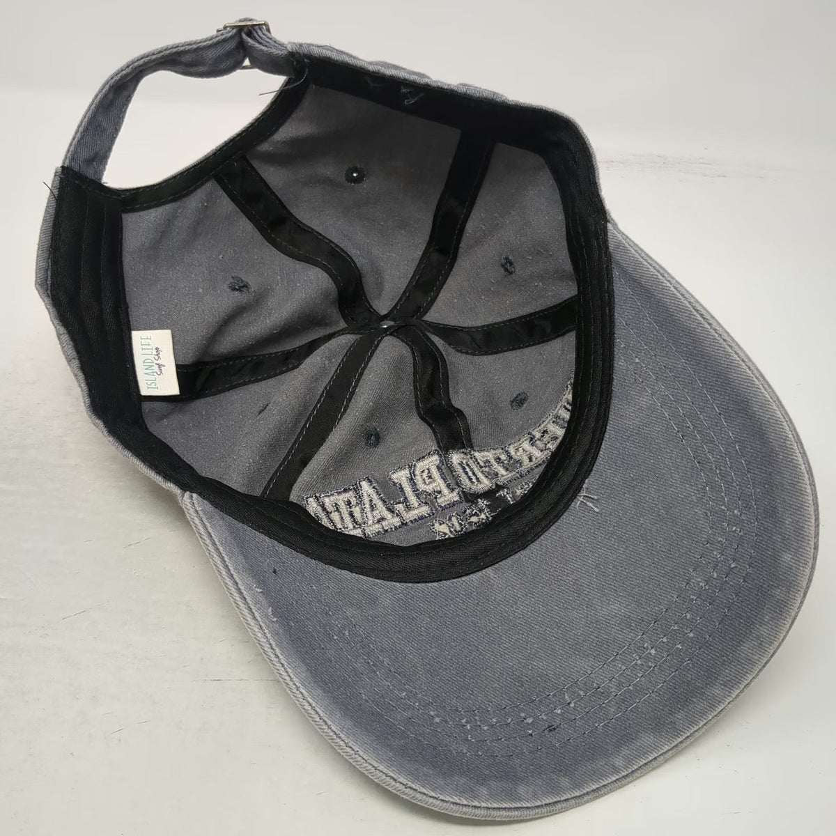 Island Life Puerto Plata Dominican Republic Gray One Size Baseball Cap Hat