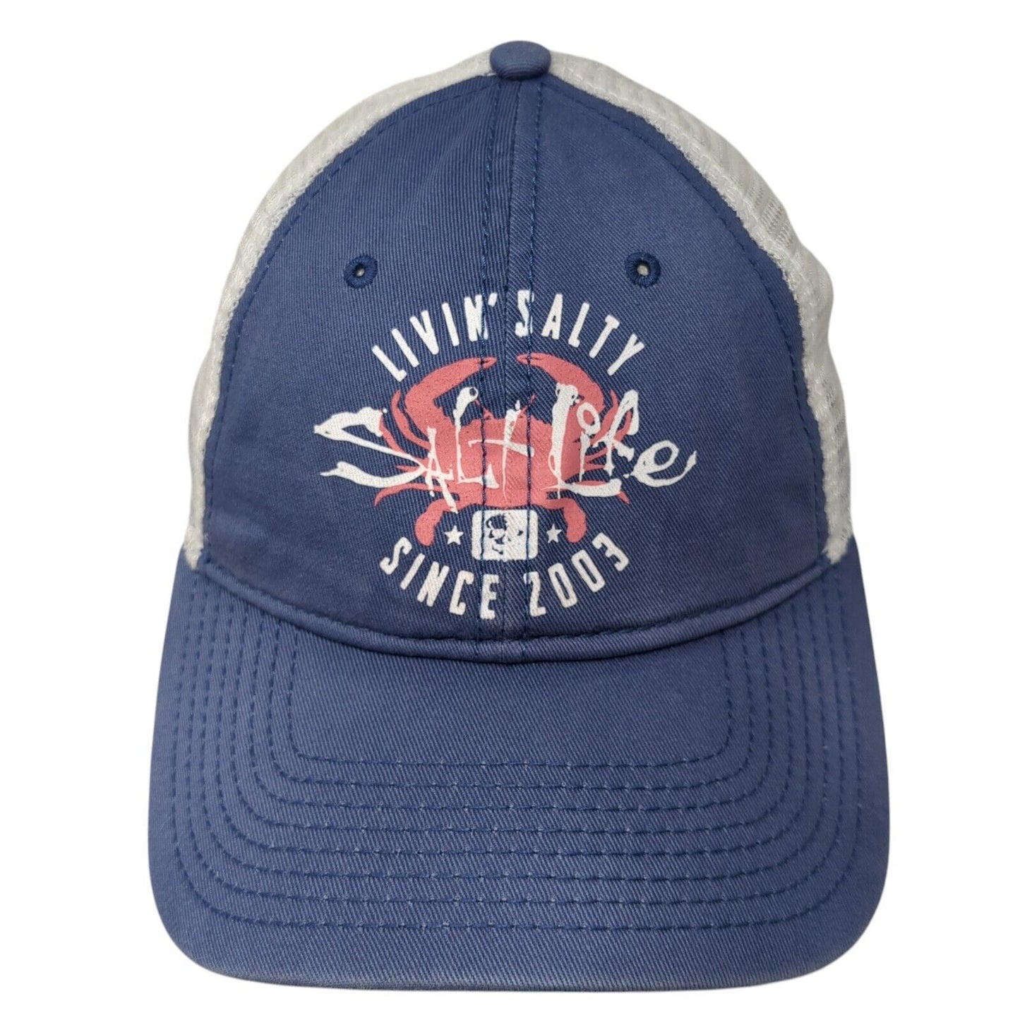 Salt Life Snapback Mesh Back Trucker Hat Blue One Size Livin' Salty