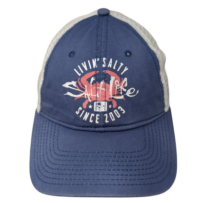 Salt Life Snapback Mesh Back Trucker Hat Blue One Size Livin' Salty