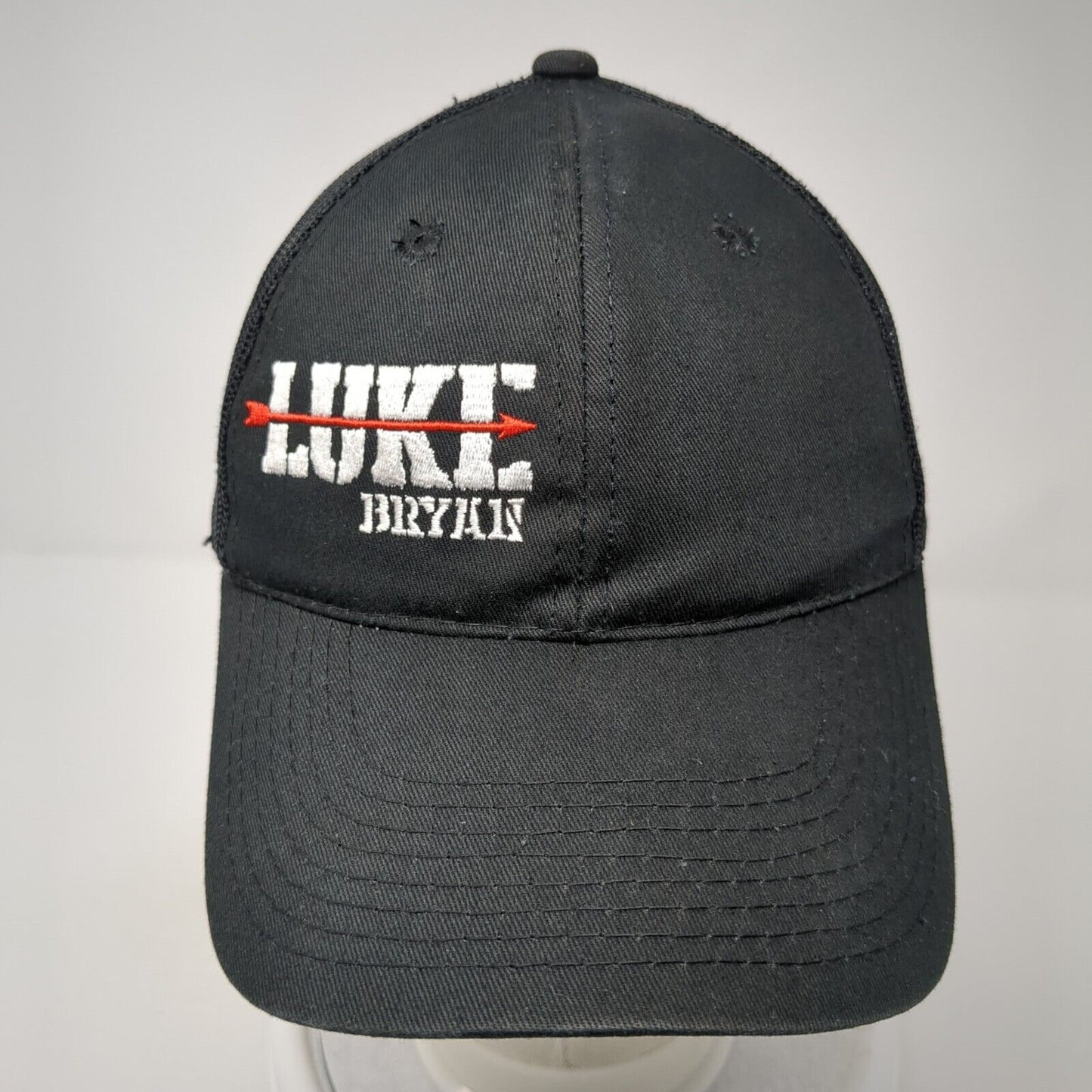 Luke Bryan Strapback Trucker Hat Black One Size Adjustable Mesh Back Outdoor Cap