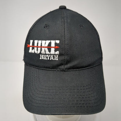Luke Bryan Strapback Trucker Hat Black One Size Adjustable Mesh Back Outdoor Cap