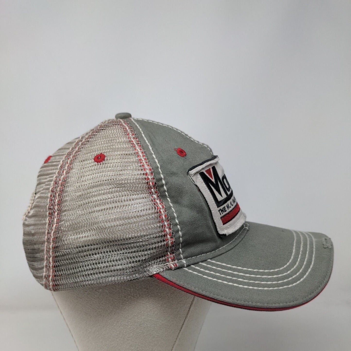Morse Strapback Mesh Back Trucker Hat Gray OSFA 6 Panel Made In USA